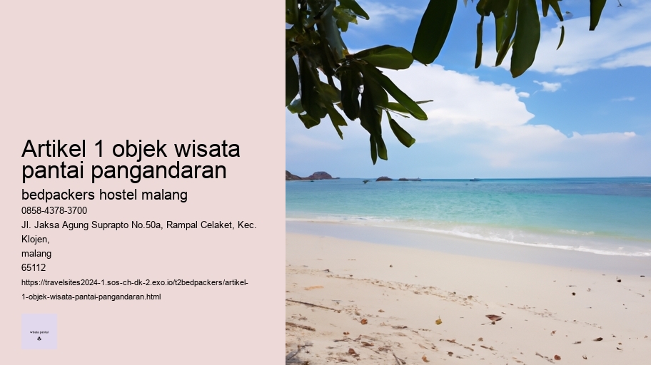 artikel 1 objek wisata pantai pangandaran