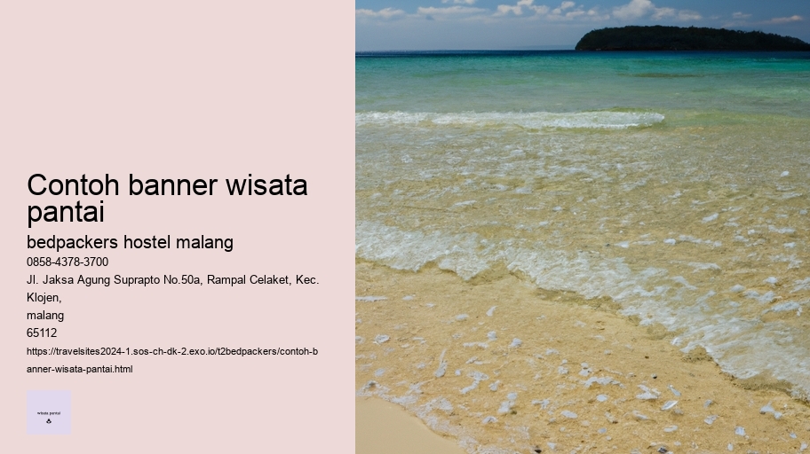 contoh banner wisata pantai