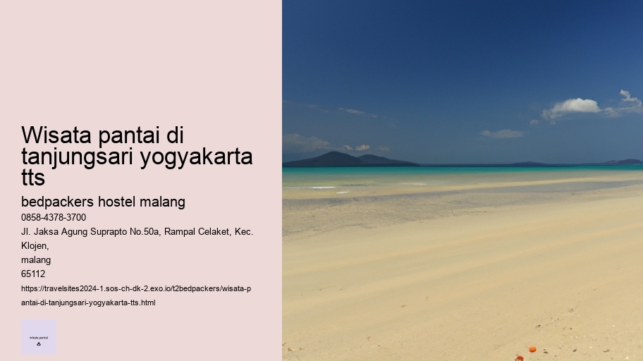 wisata pantai di tanjungsari yogyakarta tts